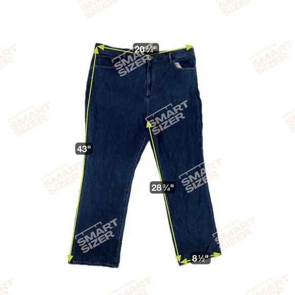 L.L. Bean Denim - L.L. Bean Womens 22W Denim Jeans Bean Flex Straight Leg Favorite Fit Dark Wash